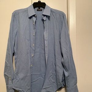 Light blue and white dress shirt